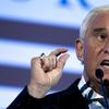 In this Dec. 6, 2018, file photo, Roger Stone speaks at the American Priority Conference in Washington.