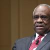 Associated Justice Clarence Thomas speaks during an event at the Library of Congress in Washington, Thursday, Feb. 15, 2018.