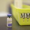 - This Feb. 6, 2015, file photo, shows a measles, mumps and rubella vaccine on a countertop at a pediatrics clinic in Greenbrae, Calif.