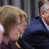 Mark Harris, Republican candidate in North Carolina's 9th Congressional race, listens to testimony during the third day of a public evidentiary hearing