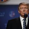 In this Feb. 28, 2019, photo, President Donald Trump speaks during a news conference after a summit with North Korean leader Kim Jong Un, in Hanoi. 