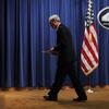 Special counsel Robert Mueller walks from the podium after speaking at the Department of Justice Wednesday, May 29, 2019, in Washington, about the Russia investigation.