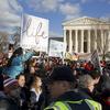Anti-abortion demonstrators march past the Supreme Court in Washington, Thursday, Jan. 22, 2015, during the annual March for Life. 