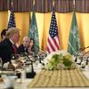 President Donald Trump meets with Saudi Arabia Crown Prince Mohammed bin Salman during a working breakfast on the sidelines of the G-20 summit in Osaka, Japan, Saturday, June 29, 2019.