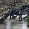 Law enforcement officers search Morningside Park, Thursday, Dec. 12, 2019. An 18-year-old Barnard College freshman, identified as Tessa Majors, was fatally stabbed during an armed robbery in the park.
