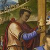 A detail from Girolamo da Santacroce's 'The Adoration of the Three Kings' depicting Balthazar, a Brown King.