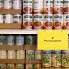 Canned goods are shown at the Brightmoor Connection Food Pantry in Detroit, Monday, March 23, 2020.