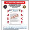 This image posted on the FBI Twitter page, on Tuesday, Feb. 11, 2020, shows a fake document that was posted online, that the FBI and Los Angeles County Sheriff's Department are investigating. 