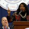 Rep. Terri Sewell speaks at the unity breakfast Sunday, March 1, 2020, in Selma , Ala. 