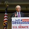 Former U.S. Attorney General Jeff Sessions delivers his concession speech after results are announced in the Alabama GOP primary runoff election, Tuesday, July 14, 2020, in Mobile, Ala. 