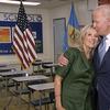 In this image from video, Jill Biden is joined by her husband, Democratic presidential candidate former Vice President Joe Biden, after speaking during the second night of the DNC 2020.