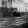 The public inauguration of Rutherford B. Hayes takes place in front of the U.S. Capitol on the East Portico in Washington, D.C., on March 5, 1877.