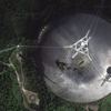 This satellite image provided by 2020 Maxar Technologies shows the damaged radio telescope at the Arecibo Observatory in Puerto Rico, Thursday, Nov. 17, 2020.