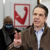 New York Gov. Andrew Cuomo speaks during a visit to a new COVID-19 vaccination site, Monday, March 15, 2021, at the State University of New York in Old Westbury, N.Y.
