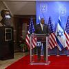 U.S. Defense Secretary Lloyd Austin, left, and Israeli Prime Minister Benjamin Netanyahu give statements after their meeting, at the prime minister's office, in Jerusalem, Monday, April 12, 2021. 