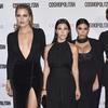 Khloe Kardashian, from left, Kourtney Kardashian, Kim Kardashian, Kris Jenner and Kylie Jenner arrive at Cosmopolitan magazine's 50th birthday celebration on Oct. 12, 2015, in West Hollywood, Calif. 