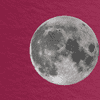 The moon over a wine red background
