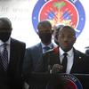 Haiti's interim Prime Minister Claude Joseph gives a press conference in Port-au-Prince, Friday, July 16, 2021, the week after the assassination of Haitian President Jovenel Moïse’s on July 7. 