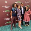 Cast members of the new FX on Hulu series 'Reservation Dogs' pose for a photo with the co-creator of the series, Oklahoma filmmaker Sterlin Harjo, on Monday, Aug. 2, 2021, outside the Circle Cinema in