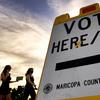 Maricopa County sign saying 'vote here'
