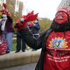 Members of the New York State Nurses Association rally adjacent to New York Presbyterian Hospital, in New York, Wednesday, Nov. 17, 2021. 