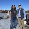 Sarah and Bruce Shriver with their rooftop bees.