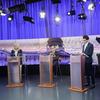Rep. Carolyn Maloney, left, Rep. Jerry Nadler, center, and attorney Suraj Patel debate during New York's 12th Congressional District Democratic primary debate hosted by Spectrum News NY1 and WNYC at t