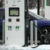 A Electrify America Charging Station for electric vehicles is seen at Westfield Old Orchard shopping center in Skokie, Ill., Jan. 29, 2023.