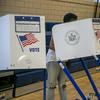 People vote at the Anning S. Prall Intermediate School in the Staten Island borough of New York City on Tuesday, June 28, 2022.