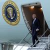 President Joe Biden walks down the steps of Air Force One at John F. Kennedy International Airport in New York, Sept. 17, 2023. Biden is in New York to attend the United Nations General Assembly.