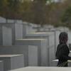 German Foreign Minister Annalena Baerbock places flowers at The Memorial to the Murdered Jews of Europe, known as Holocaust Memorial to commemorate on the 85th anniversary of the November 1938 progrom