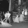 Black and white photo with dancers on a stage.