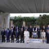 Pope Francis and leaders of G7 and from other guest nations stand for a family photo, at the G7 summit, Friday, June 14, 2024, in Borgo Egnazia, near Bari, southern Italy.