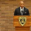 Mayor Eric Adams speaks during a press conference on April 02, 2025 in New York City.