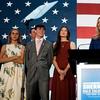 New Jersey Democratic gubernatorial candidate, Rep. Mikie Sherrill (D-NJ) delivers remarks alongside her family at her election night watch party at the Hilton East Brunswick Hotel on November 4, 2025