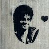 Michael Jackson stencil with heart