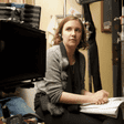Lena Dunham on the set of Girls