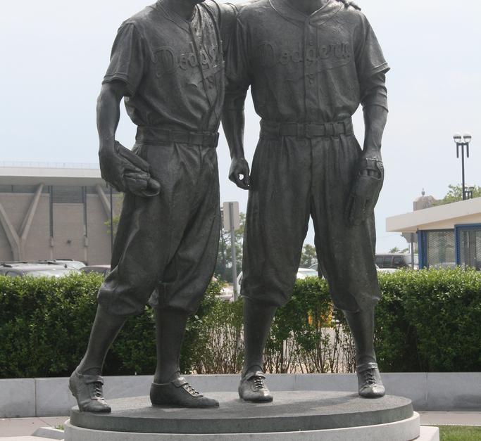 NYC Parks on X: Happy birthday, Jackie Robinson! This monument next to the  Brooklyn Cyclones' park honors his great legacy and friendship with Pee Wee  Reese. Today would've been his 103rd birthday.