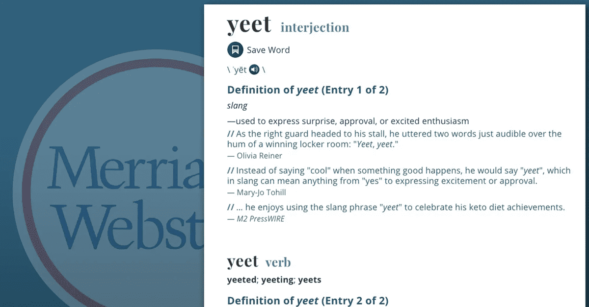 Merriam-Webster's New Words, All Of It