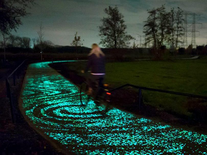 In A Dutch Town, A Glowing Bike Path Inspired By Van Gogh | Morning ...