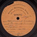 WNYC disc label, 1939.