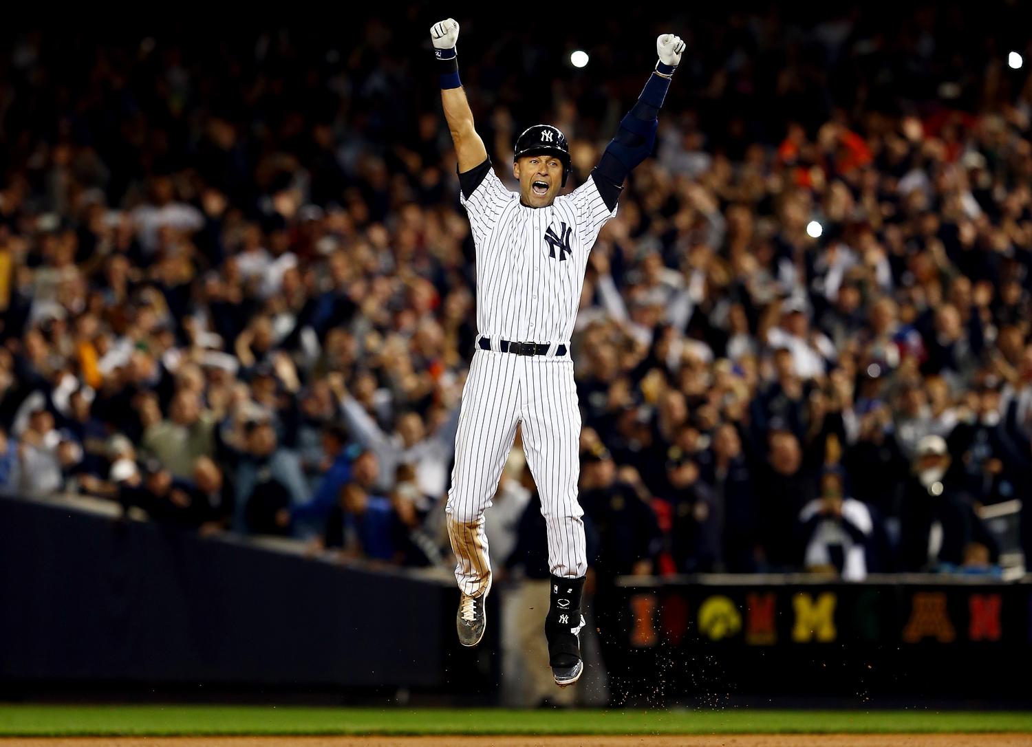 NY Yankees World Series Champs - Derek Jeter Jumping