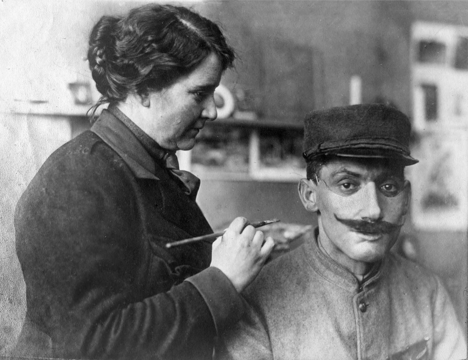 Portrait of a shell shocked wwi soldier