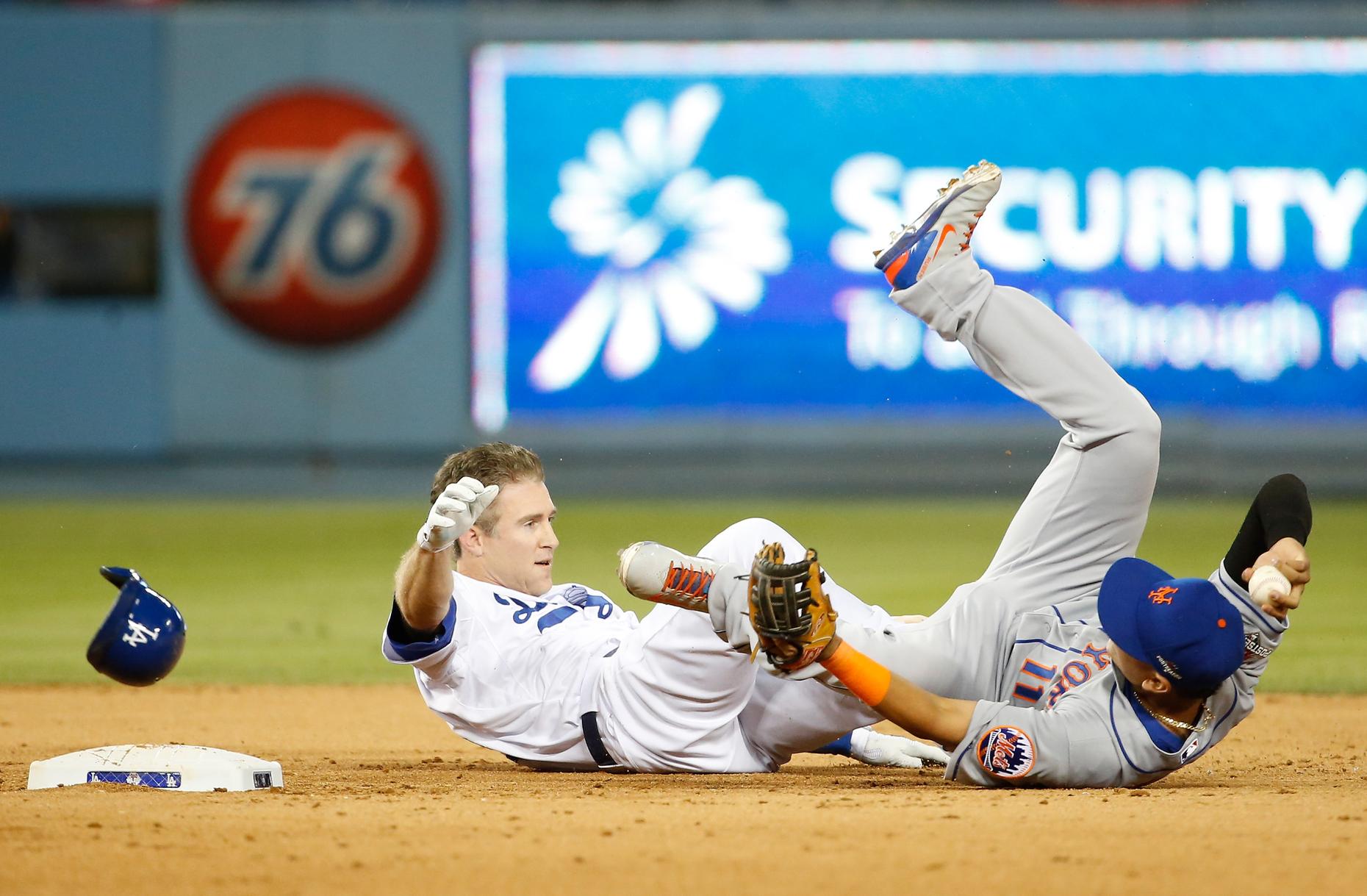 Chase Utley's takeout slide breaks Ruben Tejada's leg as Los