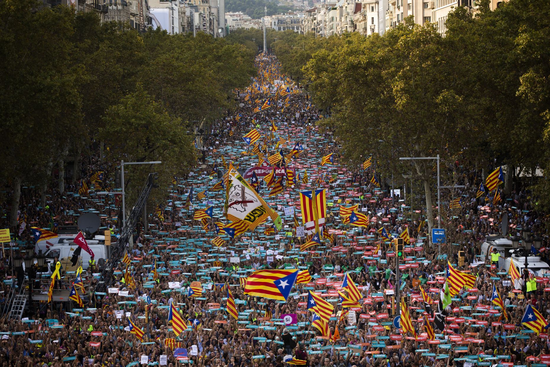 Tens of Thousands March as Crisis Escalates in Catalonia The Takeaway