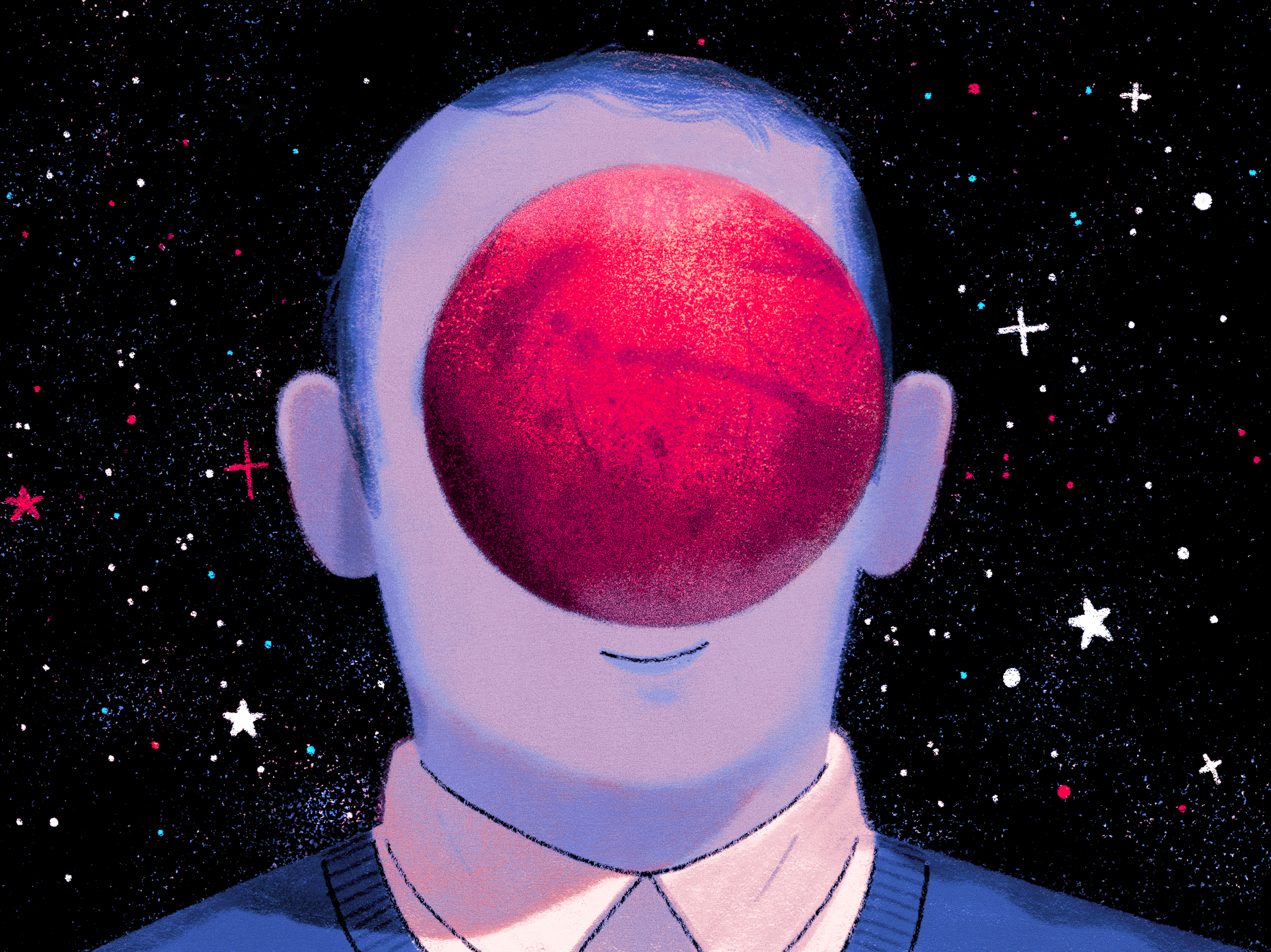 king face of mars