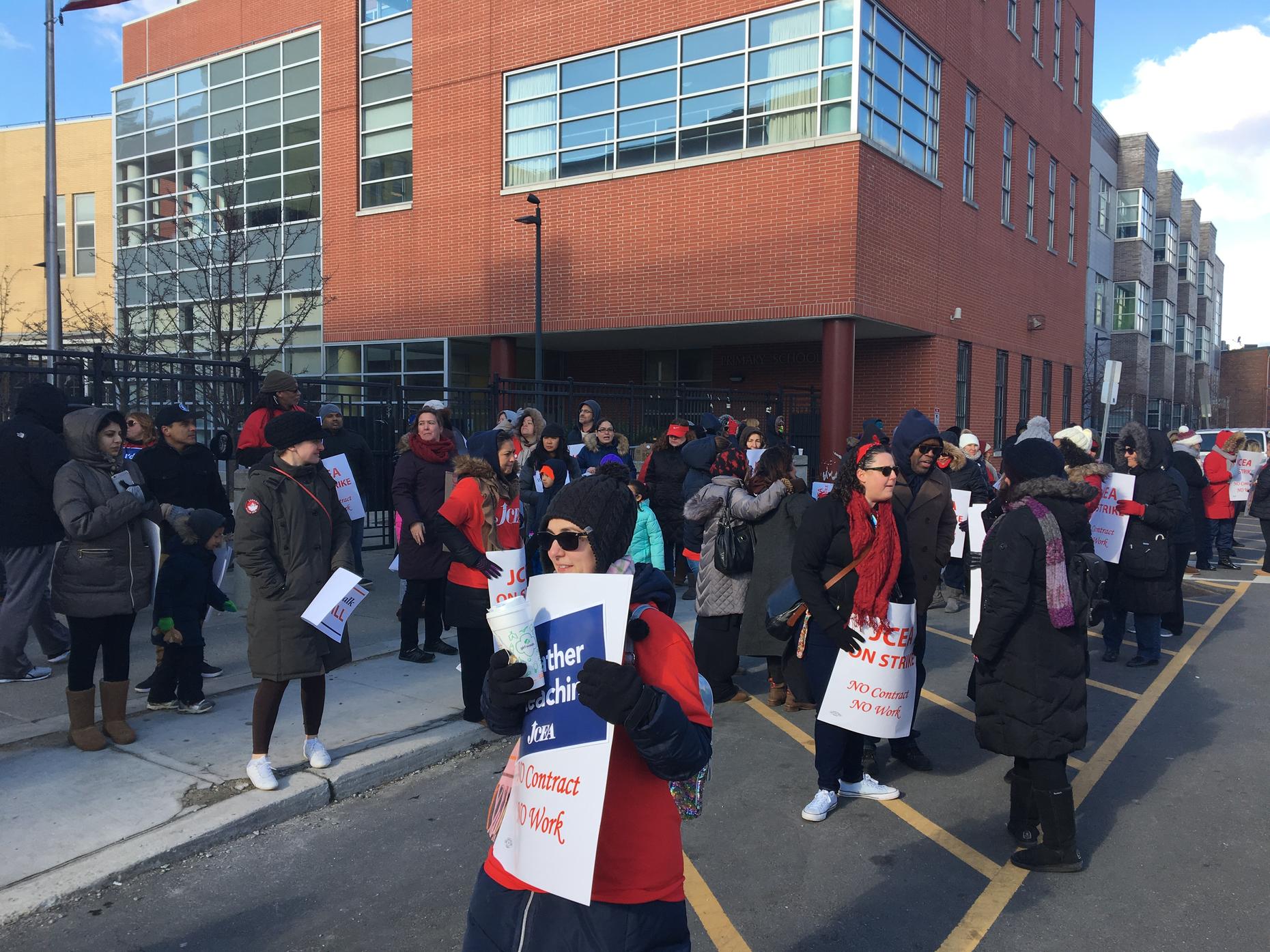 Buoyed by West Virginia, Jersey City Teachers Go on Strike WNYC New