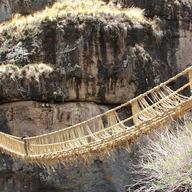 Q'eswachaka Rope Bridge, over the Apurimac Canyon in Peru