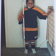 Derek Boogaard dressed for his first hockey game 