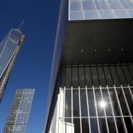 1 World Trade Center (l), 7 World Trade Center (center), 4 World Trade Center (R) in November 2013.